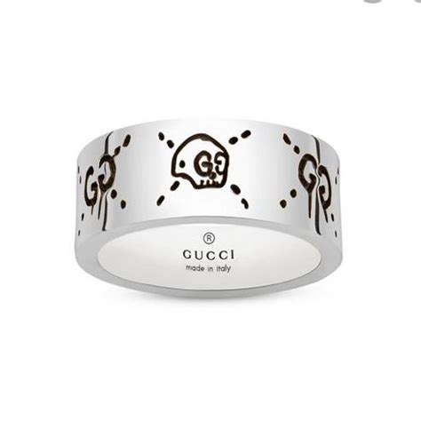 gucci ghost ring 9mm|Gucci Guccighost Skull Ring In Silver .